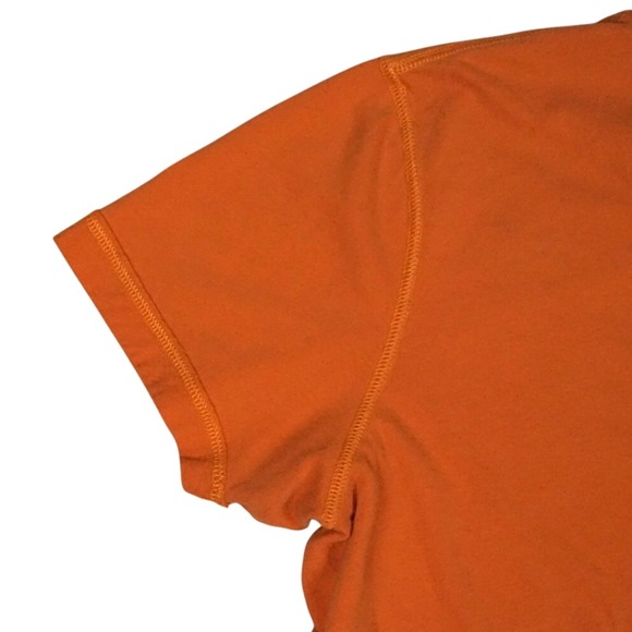 Y2K Abercrombie & Fitch Mens 2XL Orange V-Neck Muscle Fit Tee A&F Appliquéd - Picture 4 of 10
